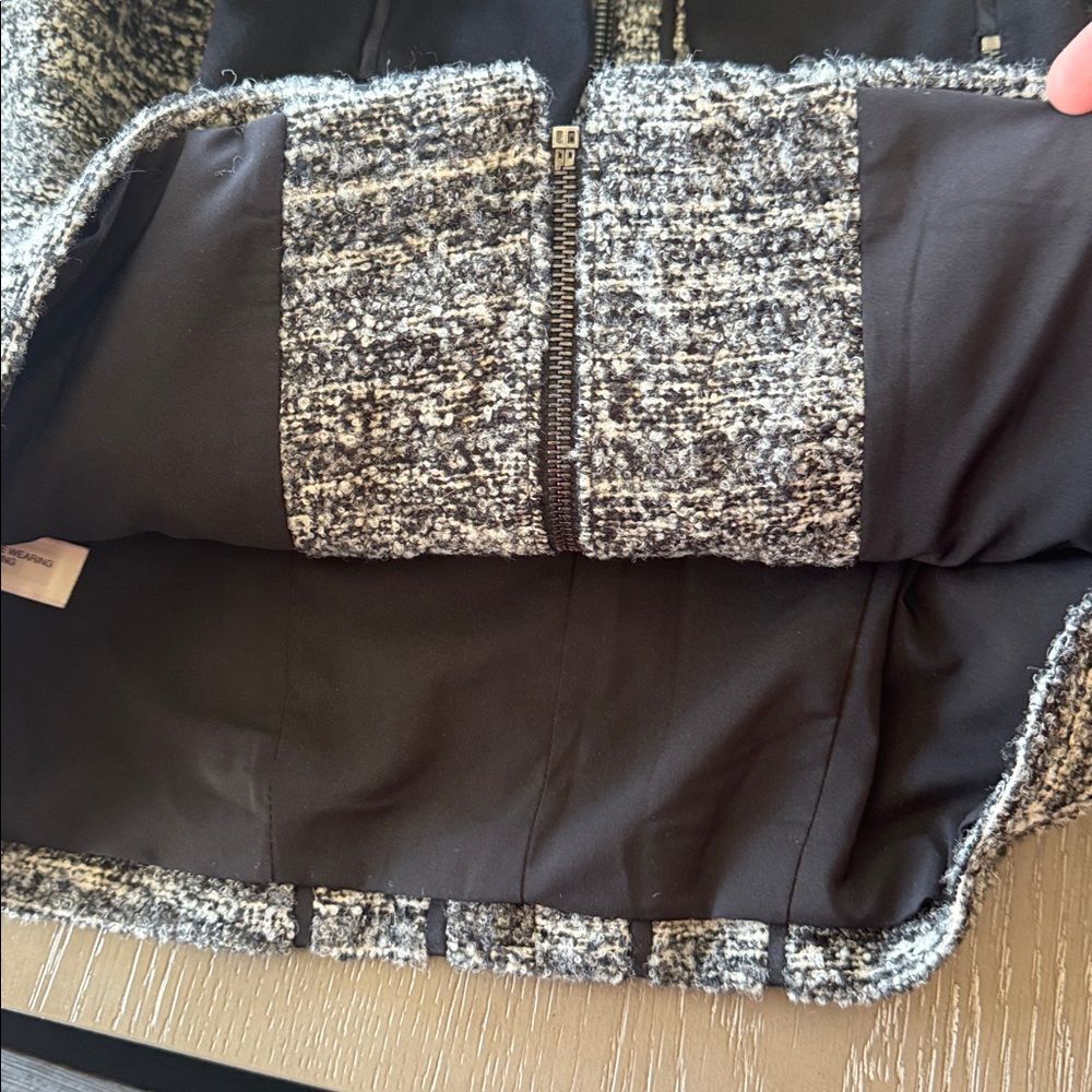 Ann Taylor Chic Black/Gray Wool Blend Tweed Jacket Blazer Career Women’s Size 6 - Picture 14 of 14